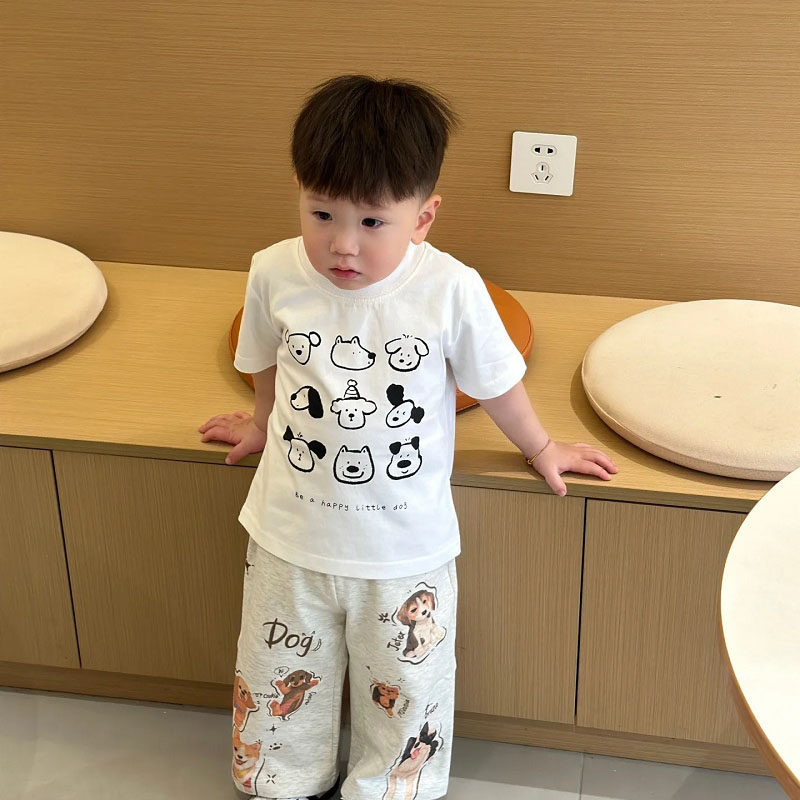 夏季新款~男女宝宝趣味卡通印花圆领短袖t恤中小童纯棉薄款上衣服,童装/婴儿装/亲子装,T恤,淘宝优惠券,粉丝福利购,淘宝优惠卷