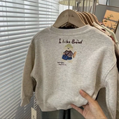 上衣服 男女童卡通印花百搭套头衫 中小儿童韩版 宽松圆领卫衣秋冬季