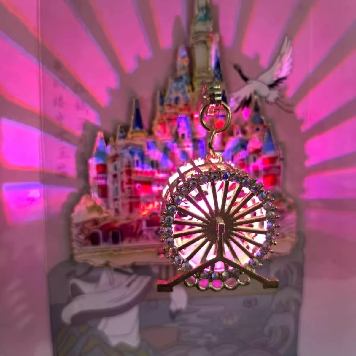 上海迪士尼城堡冰箱贴可发光灯笼