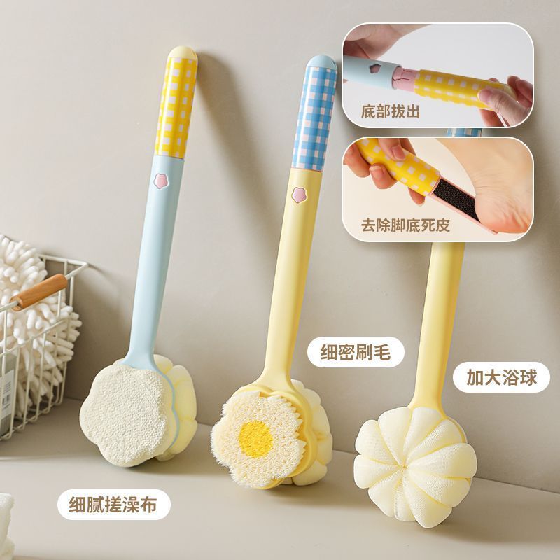 洗澡刷搓背不求人长柄刷搓泥去灰搓澡刷背神器软毛刷子双面沐浴刷