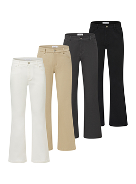 Caim Vonnogo 磨毛水洗微喇直筒休闲裤clean通勤百搭纯色修身长裤