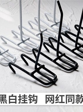 网格挂钩超市网片挂勾饰品配件便利店展示勾子加粗不锈钢网架网钩