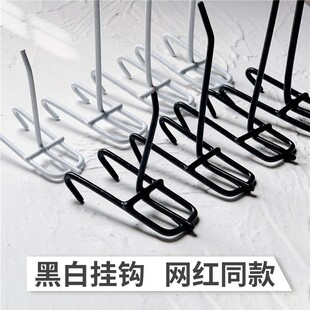 网格挂钩超市网片挂勾饰品配件便利店展示勾子加粗不锈钢网架网钩