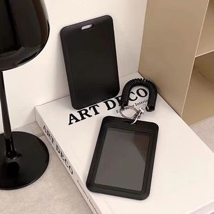 ins风学生校园卡地铁证件公交卡卡套弹簧挂绳钥匙扣门禁卡保护套