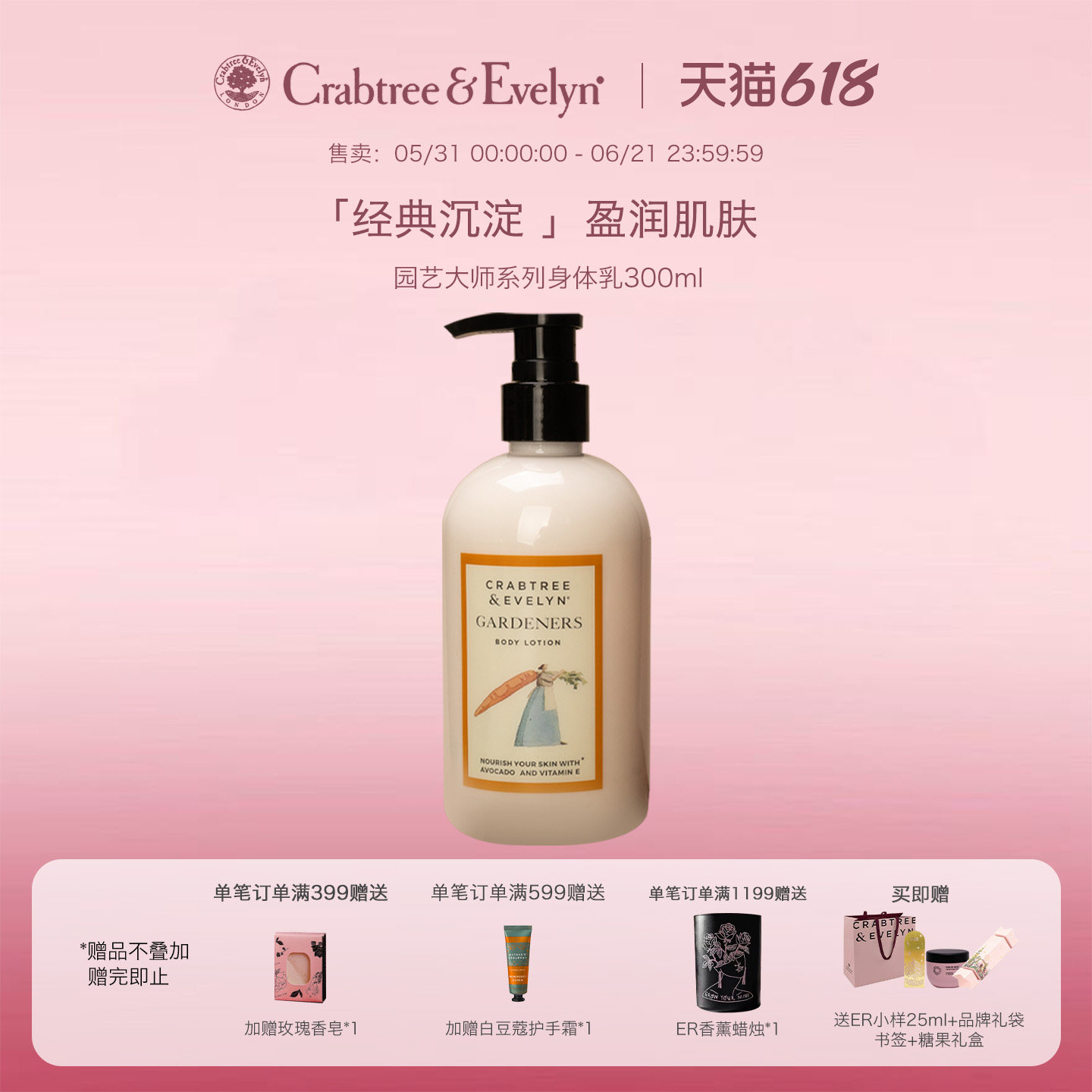 瑰珀翠园艺大师身体乳300ML补水保湿香氛滋润夏季大罐润肤乳礼盒