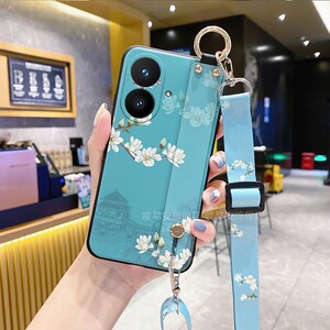 适用华为Hi畅享80GT手机壳JLG-AN80保护套畅想80Pro腕带80S硅胶软壳斜挎背带全包防摔Wiko女款带挂绳挂脖子5G