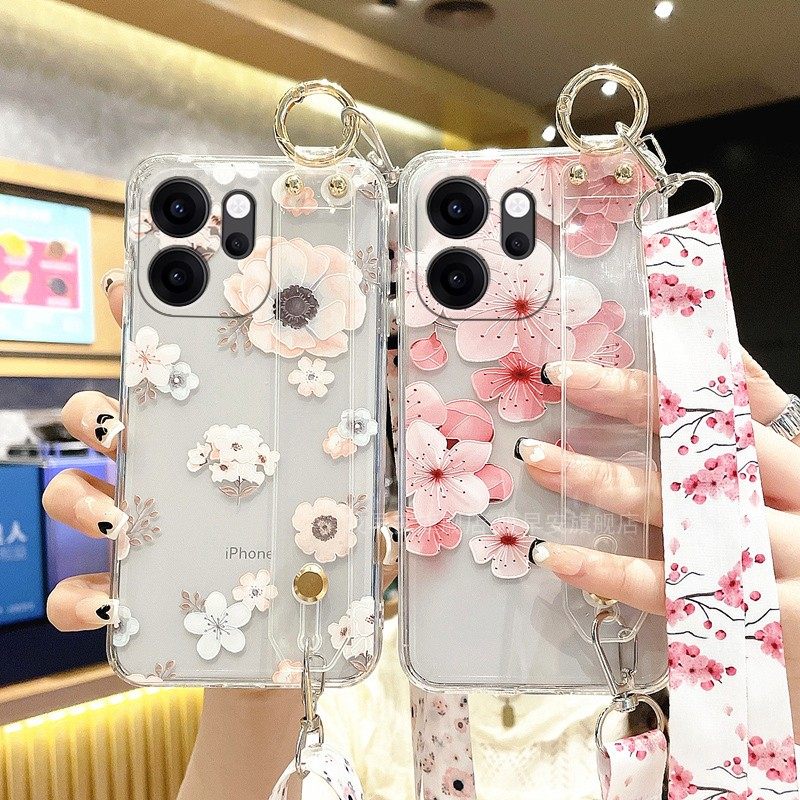 适用opporeno15手机壳OPPO Reno15保护套14透明硅胶软壳13Pro腕带支架15C斜挎背带全包防摔女新款挂绳挂脖5G