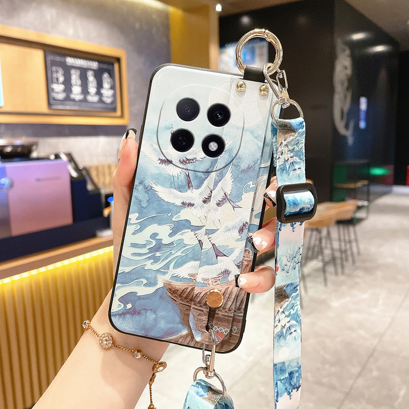 适用OPPO A5Pro手机壳A5活力版A3保护套A3i腕带A3x硅胶A2软壳A1斜挎背带x全包防摔Plus女款i男5G挂绳挂脖子S