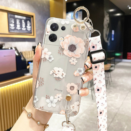 适用oppo reno11手机壳Reno9/8/10pro保护14/13/12套7腕带6斜挎背带15硅胶5K透明软防摔4se女款3挂绳Pro+挂脖