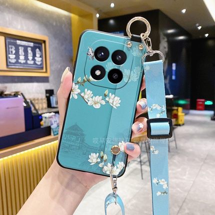 适用小米红米note15/14Pro+手机壳Redmi Nete14C保护套14R腕带斜挎背带硅胶全包防摔带挂绳挂脖子男女新款5G