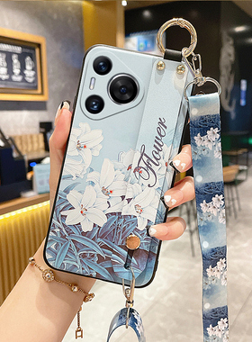 适用华为Pura80/70手机壳P70保护套P60Art硅胶P50软壳P40腕带P30斜挎背带P20Pro+女款E男Ultra带挂绳挂脖子5G