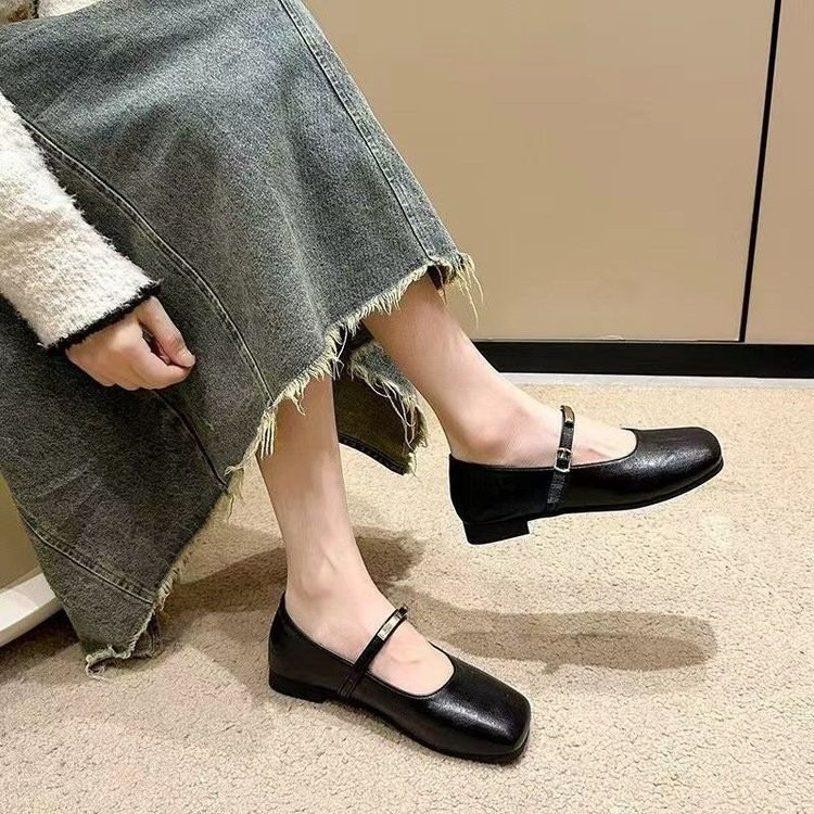 法式平底玛丽珍单鞋女2026春夏季新款一字扣百搭温柔晚晚风豆豆鞋,女鞋,时尚休闲鞋,淘宝优惠券,粉丝福利购,淘宝优惠卷
