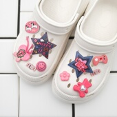 面装 跨境洞洞鞋 花卡扣鞋 配件可爱卡通鞋 饰品 配饰感diy鞋