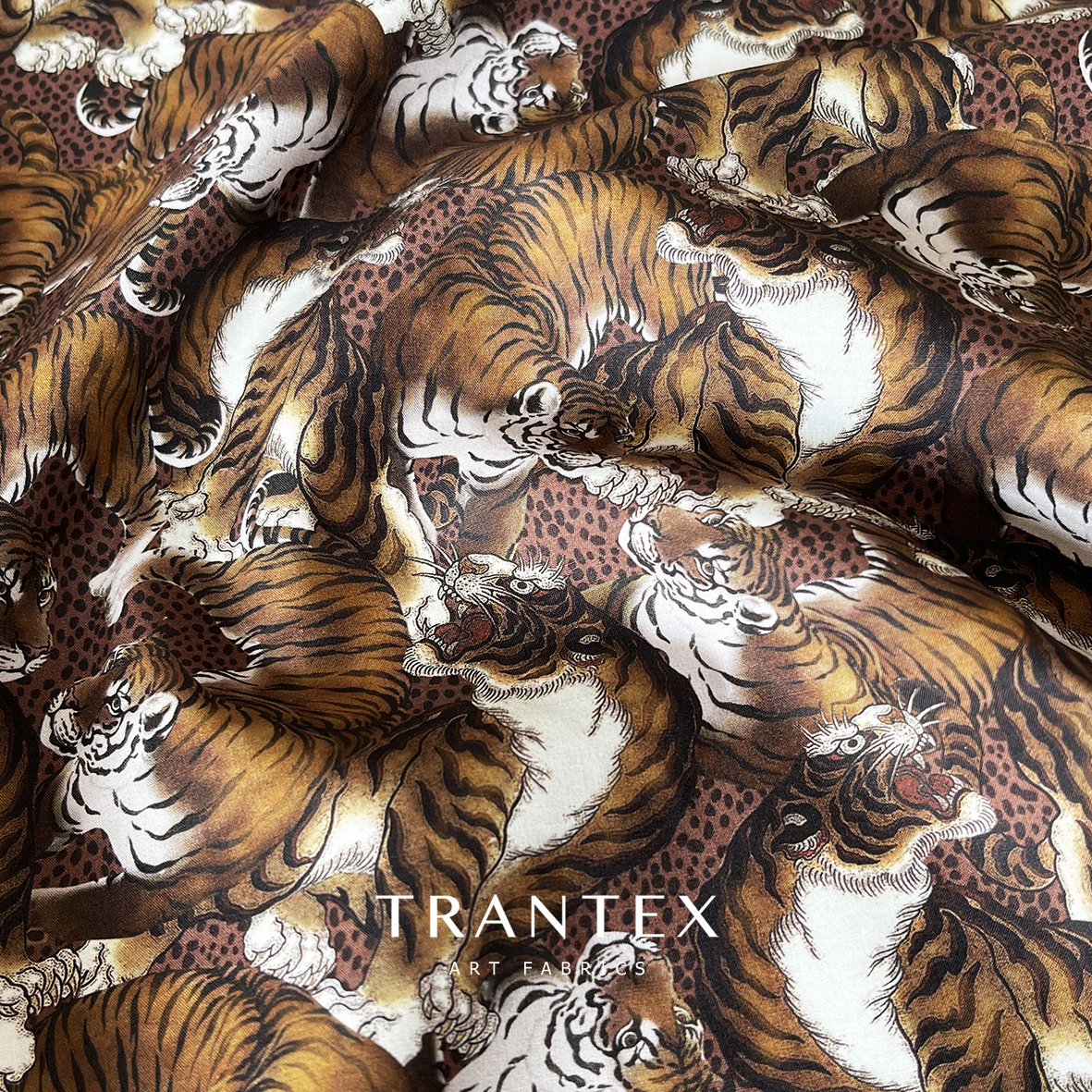 动物印花纯棉中式服装连衣裙面料