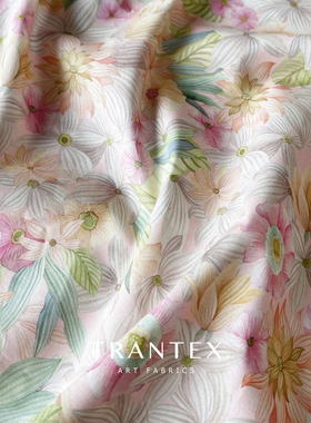 天冉艺纺春夏全棉纯棉布平纹府绸印花碎花手工服装连衣裙面料布料