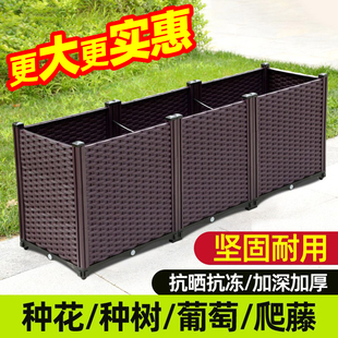 花箱 种菜神器家庭阳台长方形塑料特大家用蔬菜专用种植箱花盆