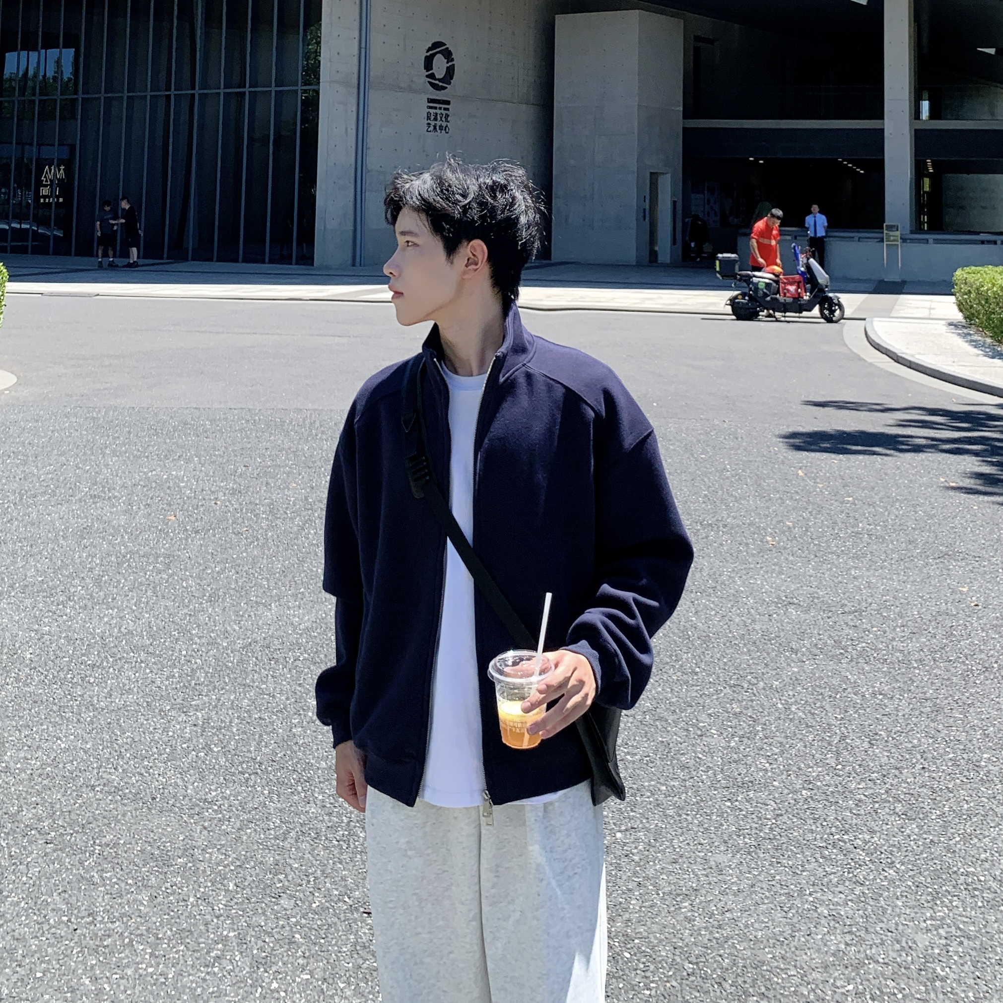 重磅420g短款立领开衫卫衣春秋