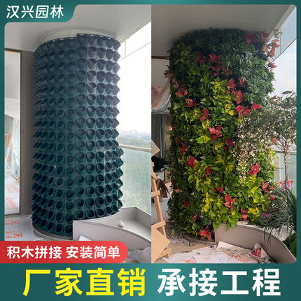 植物墙种植盒垂直立体绿化花盆种植槽户外工程围挡真植物绿植墙
