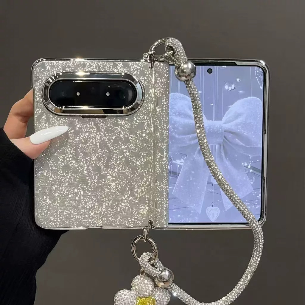 适用华为puraxmax手机壳新款鎏光蝴蝶纹全包防摔带前框保护套PuraXmax阔折叠屏手提挂绳高级感轻奢女超薄外壳