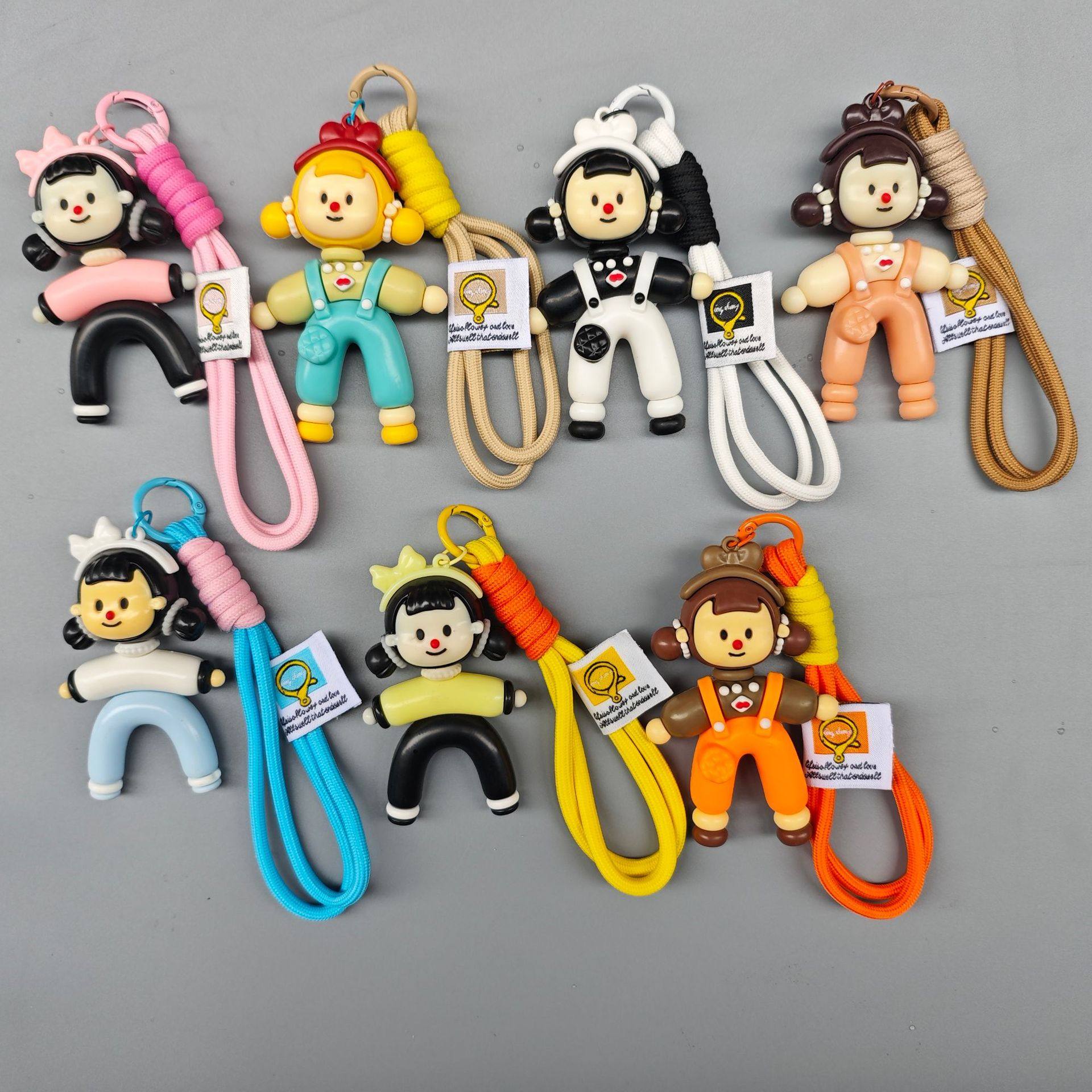 ins小众多妹手绳高级钥匙扣卡通挂饰情侣劈叉简约可爱挂件感配饰,汽车用品/电子/清洗/改装,车用钥匙扣,淘宝优惠券,粉丝福利购,淘宝优惠卷