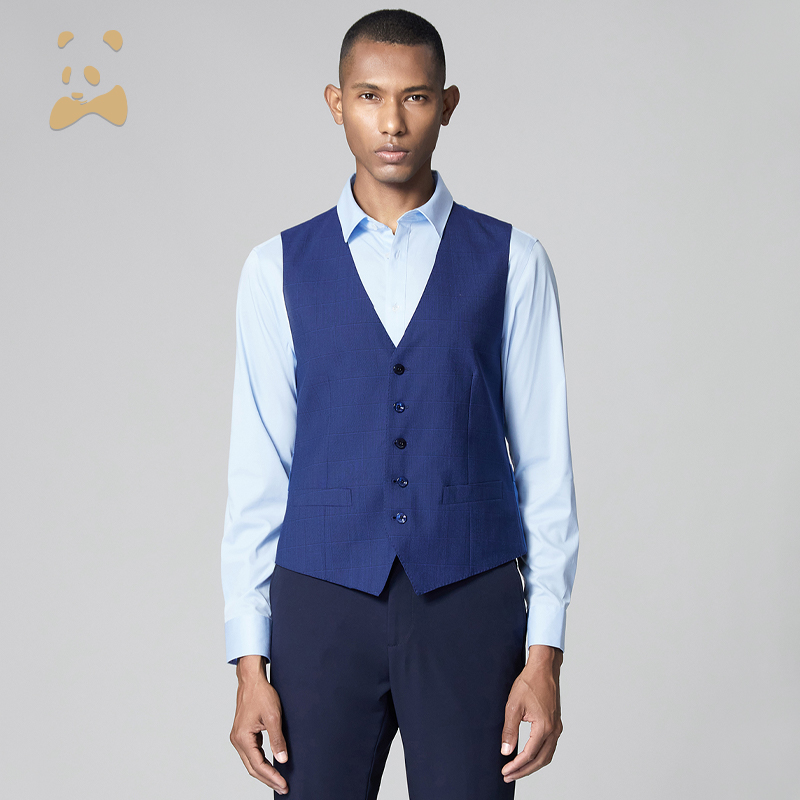 CANUDILO/卡奴迪路绅士西装马甲男羊毛马夹背心