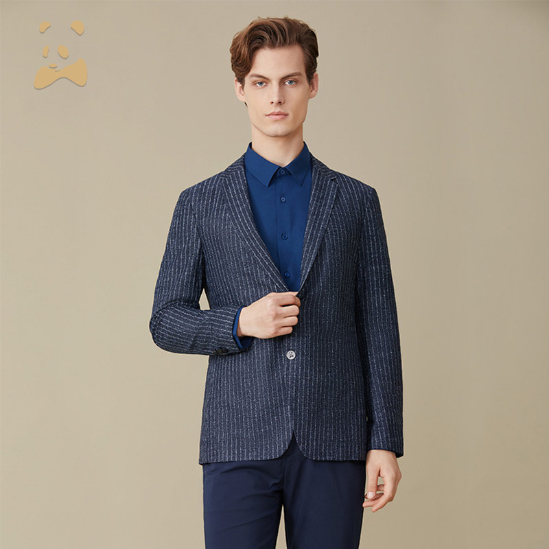 CANUDILO/卡奴迪路 休闲条纹西服男单西外套上班男士