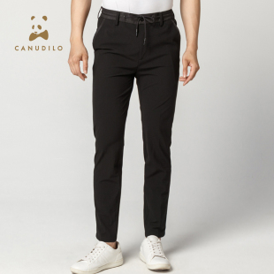 男长裤 系带收腰休闲裤 子男 卡奴迪路 CANUDILO