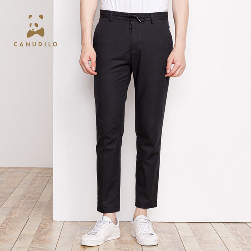 CANUDILO/卡奴迪路 休闲裤长裤松紧腰直筒裤子男