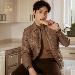 CANUDILO/卡奴迪路短款棉服男时尚休闲翻领棉衣外套