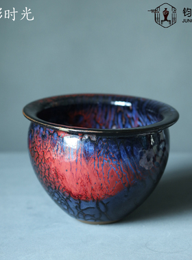 王秋红全手工仿古造型盘口罐钧瓷