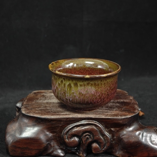 钧瓷名家丁建中纯手工玉石釉窑变精品茶杯主人杯原矿中式复古