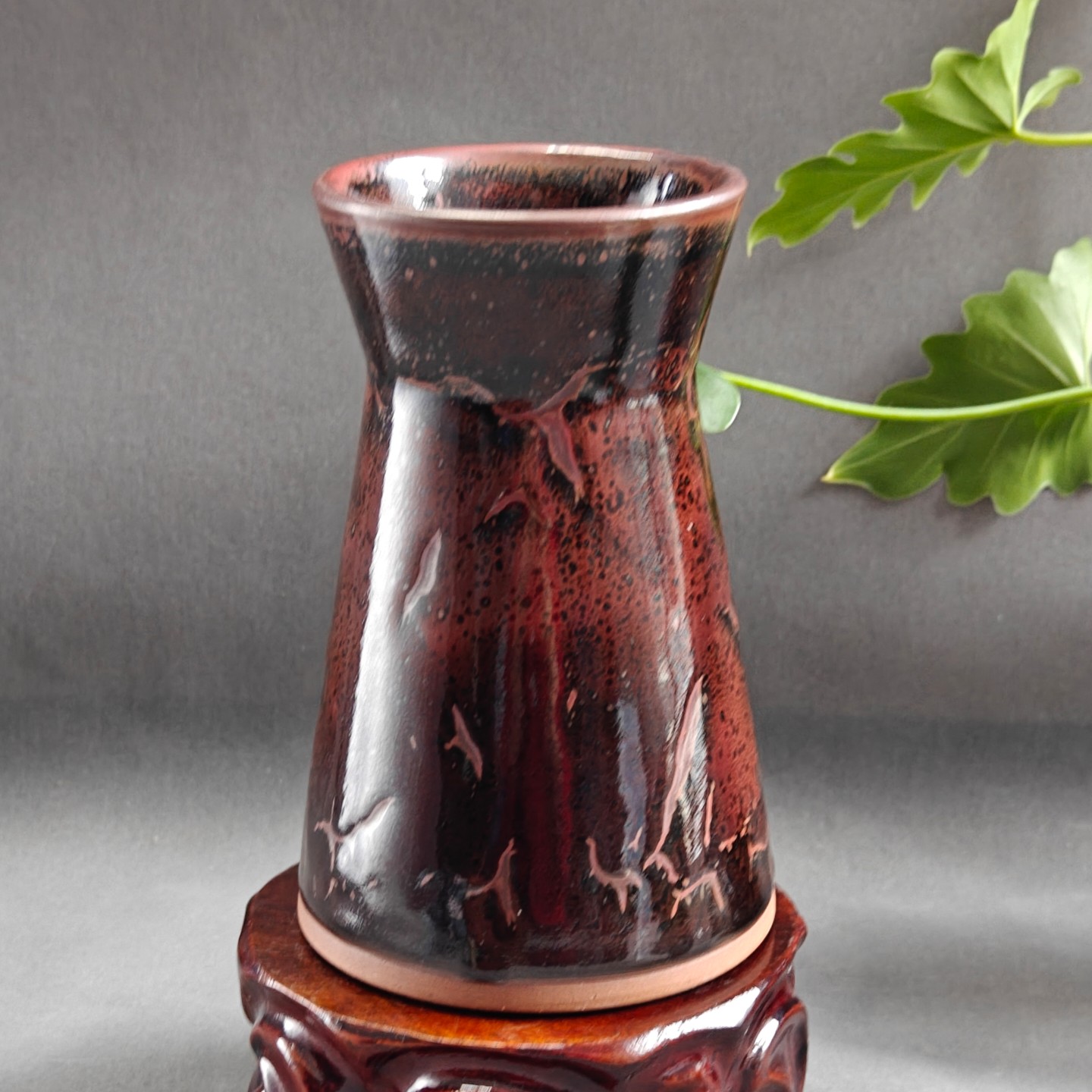 钧瓷名家王秋红大师手作紫金釉花瓶摆件家居装饰工艺品礼品博古架