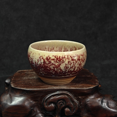 钧瓷名家常远纯手工玉石釉窑变精品茶杯主人杯原矿中式复古