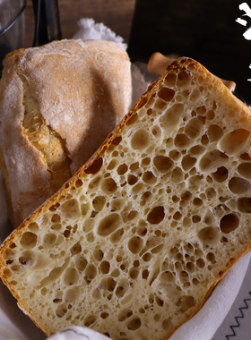 清晨里 Ciabatta恰巴塔夏巴塔无蔗糖低g卡代餐面包意大利硬欧包