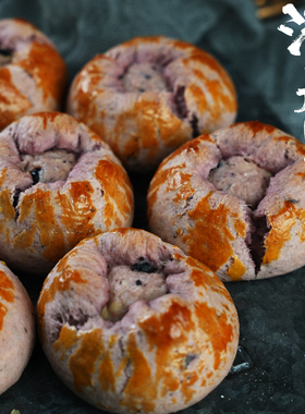 清晨里 蓝莓夹心乳酪司康饼下午茶早餐前英式甜品糕点看剧小吃食