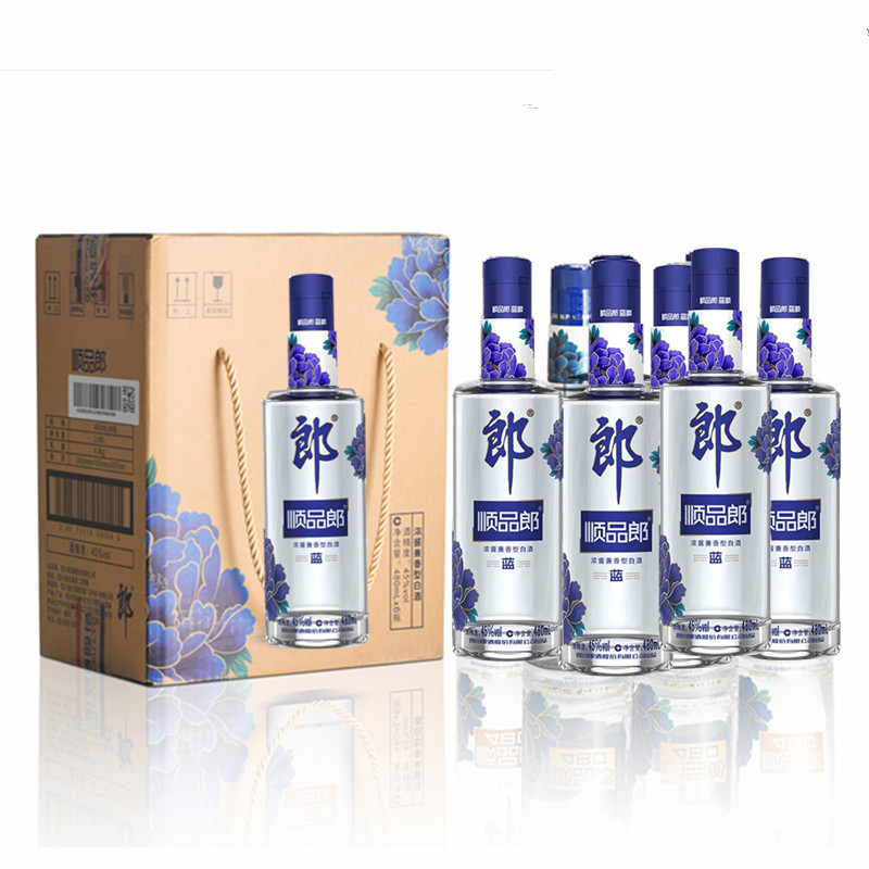顺品郎480ml*6瓶整箱兼香型白酒