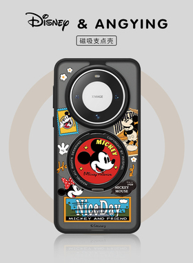 ANGYING × 米奇贴纸适用华为Mate80Promax手机壳磁吸支点壳新款mate60带支架全包潮牌mt70por+高级Fo5迪士尼