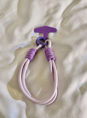 ins简约紫色编织带尼龙短款手绳适用于手机壳百搭韩风女汽车钥匙扣耳机套多功能腕带挂链ccd便携腕带手环B23