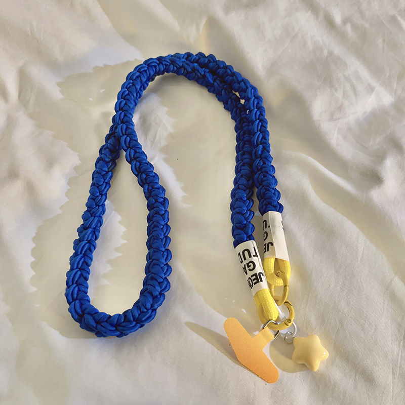 立体超胖黄色星星编织斜跨长绳