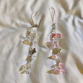 日韩风ins手工串珠手链挂饰适用于通用手机壳少女心百搭手机挂链CCD相机拍立得链条手提手拎防丢防摔手机挂绳