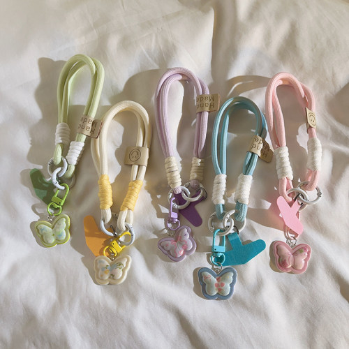 少女心吊坠立体花园蝴蝶编织挂绳