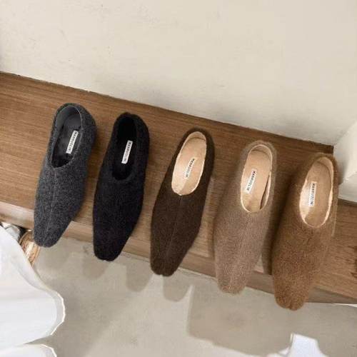 法式内增高方头百搭包头单鞋