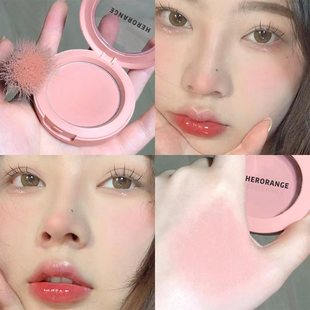 巨nun 学生平价 奶杏色腮红女牛奶晒红盘粉橘收缩膨胀色2023新款