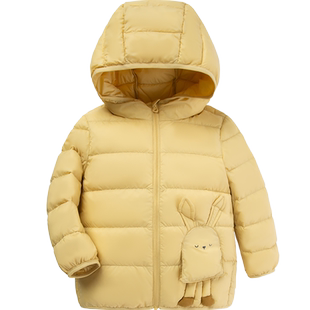 商场同款巴拉巴拉男童排骨羽绒服女童上衣轻薄2025冬新款防油外套