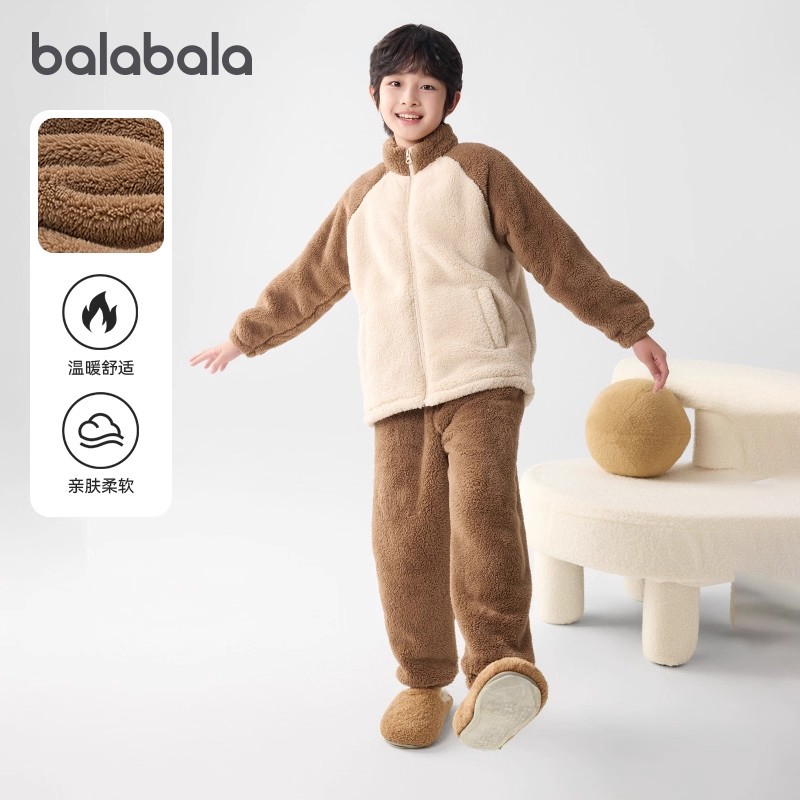 巴拉巴拉balaOne家居服珊瑚绒暖