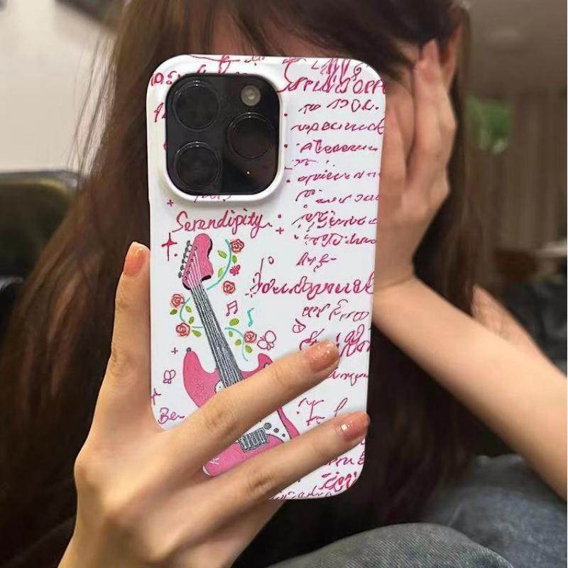 个性英文吉他适用于IQOOu5手机壳iqooneo6se新款neo7/8/9/10pro全包IQOOz3/z1x亮面IQOO13/12防摔z9turbo软套