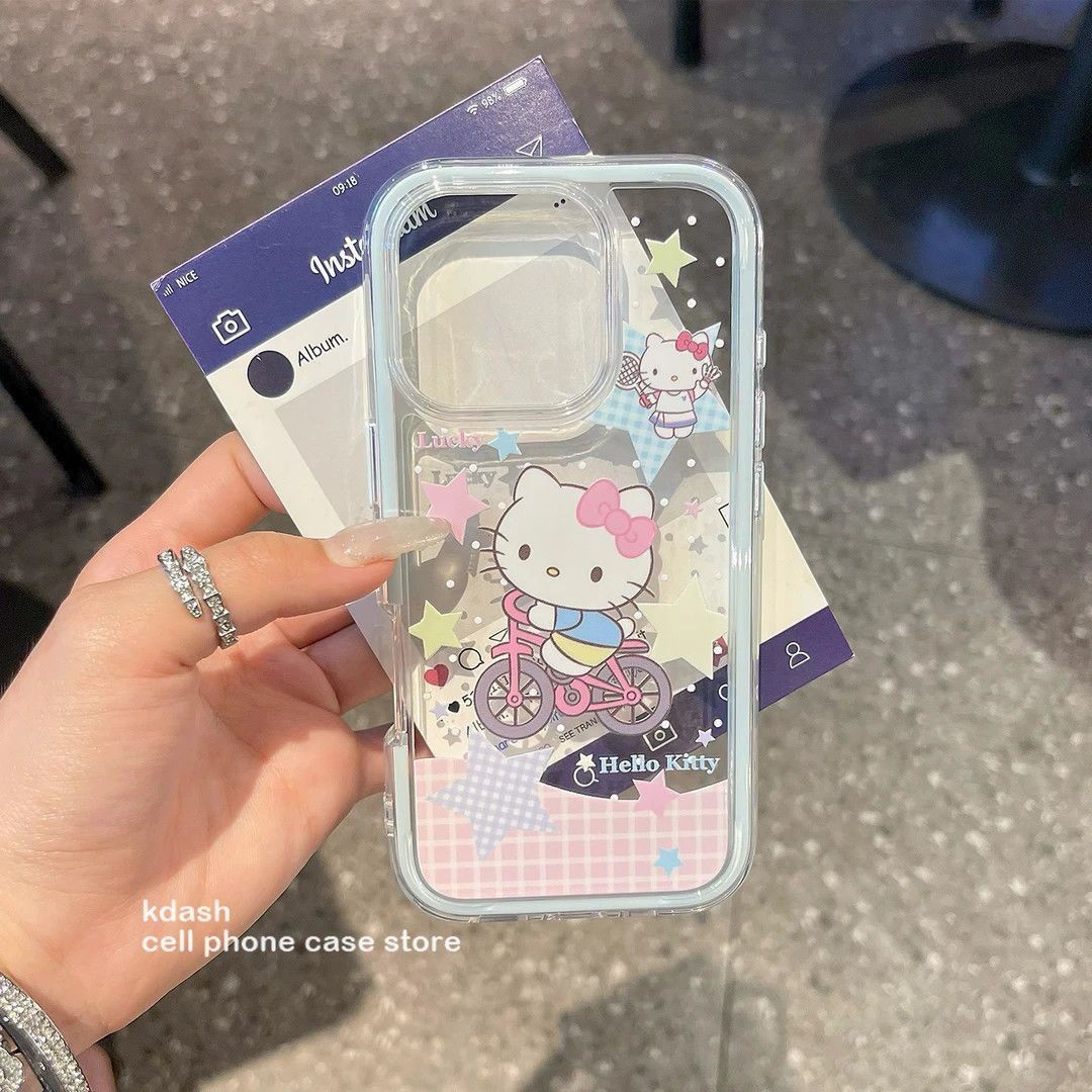 小清新凯蒂猫适用于红米kk80手机壳k70/k60pro新款创意note14/13/12/11边框二合一小米15防摔civi4pro保护套