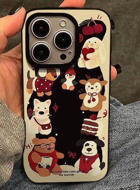 可爱小熊麋鹿适用于红米turbo4手机壳小米15/14/13/12pro新款note11/10/9全包k80/k70亮面k60k50k40k30保护套