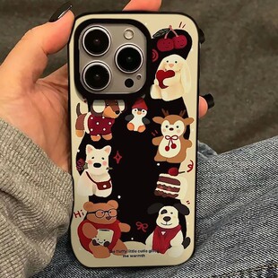 可爱小熊麋鹿适用于红米turbo4手机壳小米15/14/13/12pro新款note11/10/9全包k80/k70亮面k60k50k40k30保护套