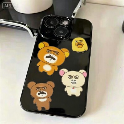搞怪轻松熊适用于IQOOz10手机壳z9/z8/z7/z6新款iqooneo11亮面IQOOu5防摔IQOO15/13/12/11情侣款neo3保护套